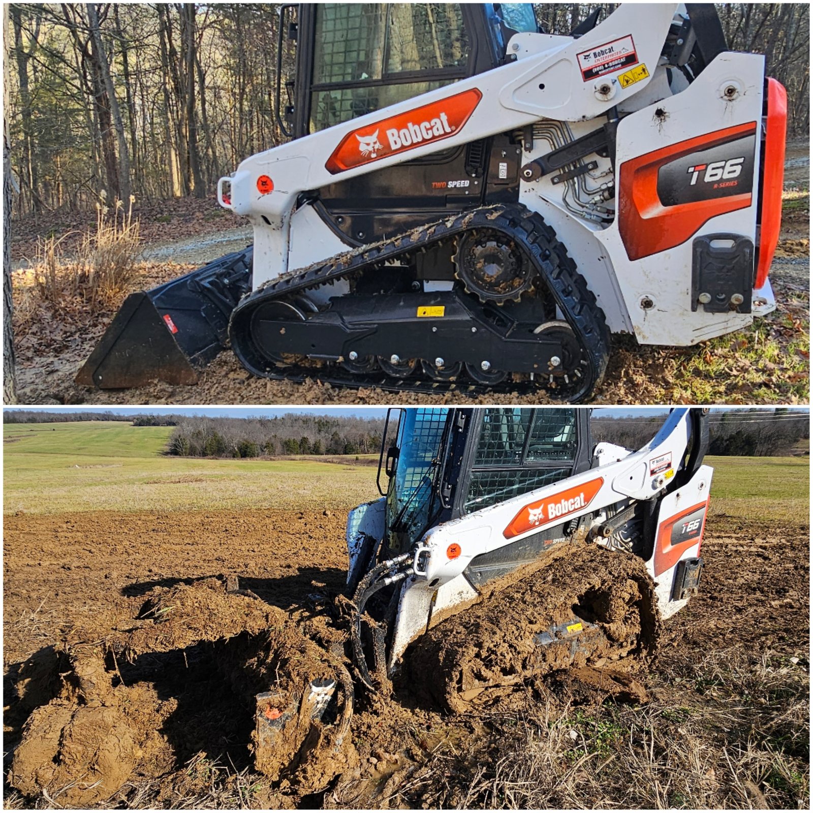 Long gravel drive after reclamation